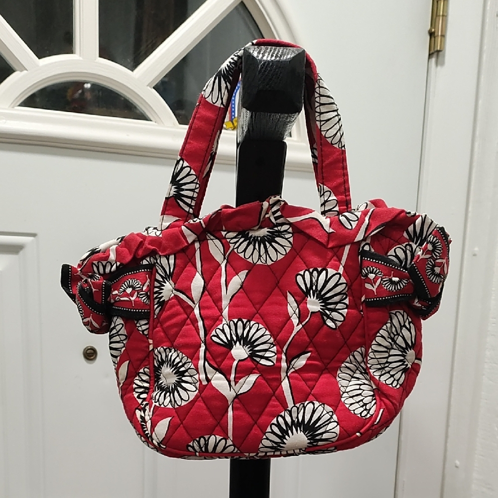 Vera Bradley Red and Black Floral Small Tote